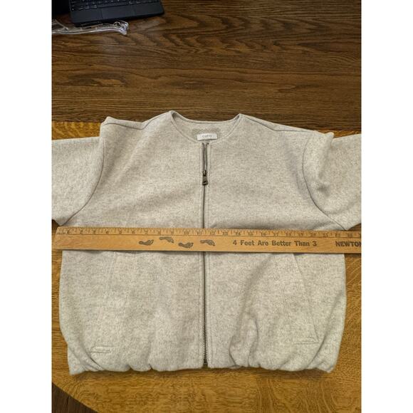 Cupio Camel Bomber Jacket Sz M Wool Blend Biker Jacket Academia Office Capsule - Picture 6 of 10